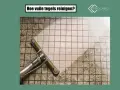 Nettoyer sol carrelage très sale avec un appareil de nettoyage. Le carrelage est visiblement encrassé par endroits.