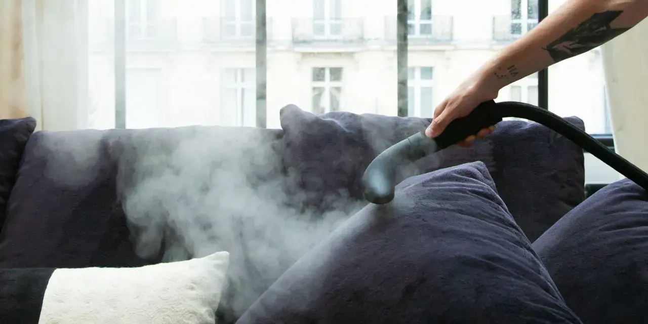Nettoyer canapé tissu vapeur pour un résultat impeccable. La vapeur désinfecte et ravive les couleurs.