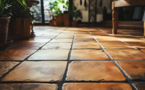 Un sol en tomettes chauffé par le soleil. Apprenez comment entretenir des tomettes pour qu'elles gardent leur éclat naturel.