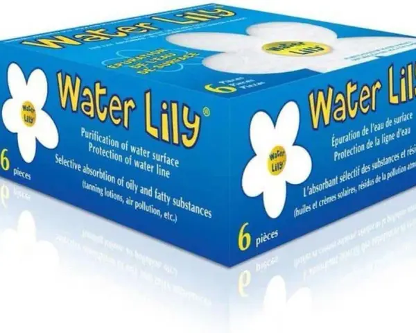 Boîte de 6 "Water Lily", des absorbants poreux pour purifier l'eau et protéger la ligne d'eau.