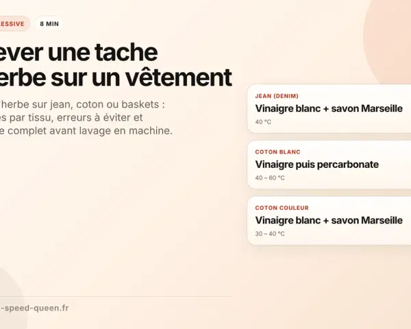 Comment enlever l'herbe sur un jean : astuces pour jean, coton, baskets. Vinaigre blanc et savon de Marseille pour le jean.