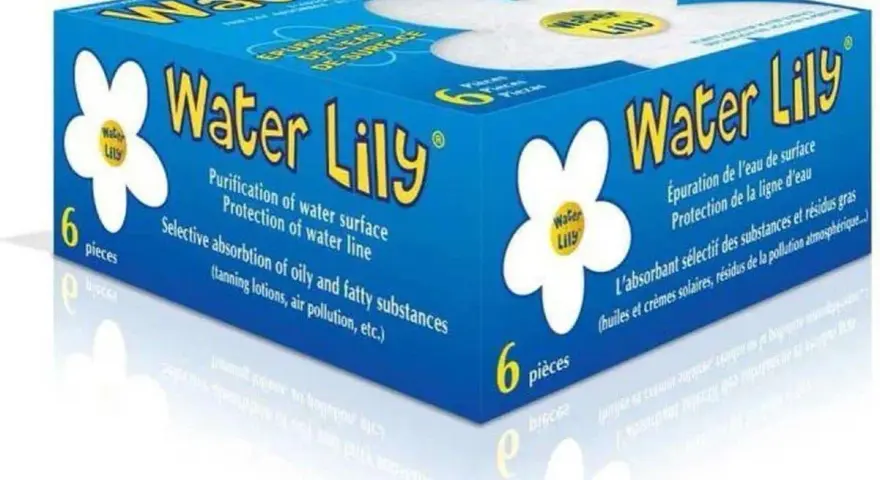 Boîte de 6 "Water Lily", des absorbants poreux pour purifier l'eau et protéger la ligne d'eau.