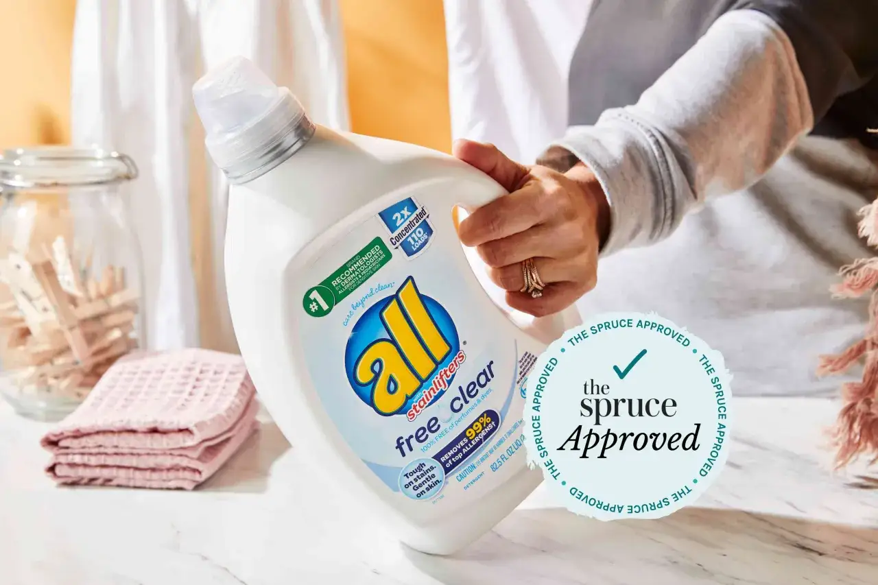 Lessive All Free Clear, recommandée pour peaux sensibles et eczéma. Idéale pour le linge délicat.