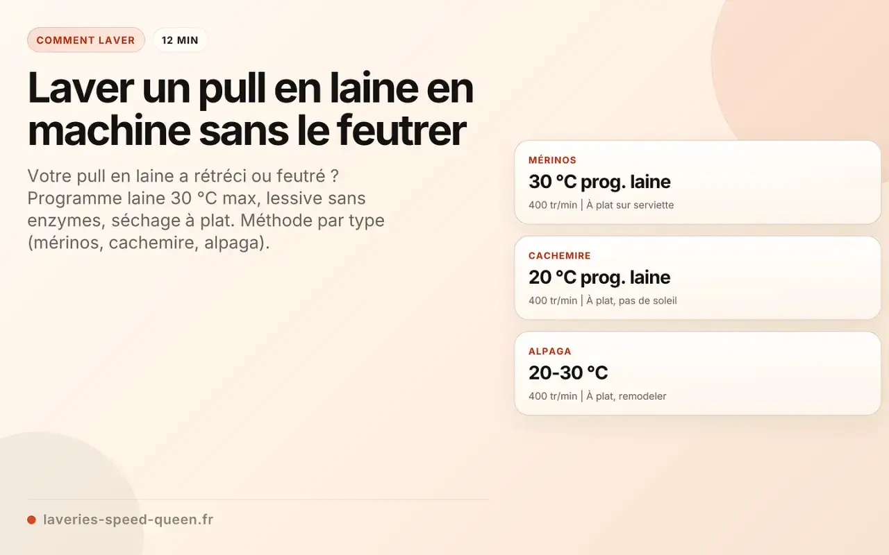 Comment laver pull en laine : guide pour un lavage doux en machine. Conseils pour m&eacute;rinos, cachemire, alpaga.